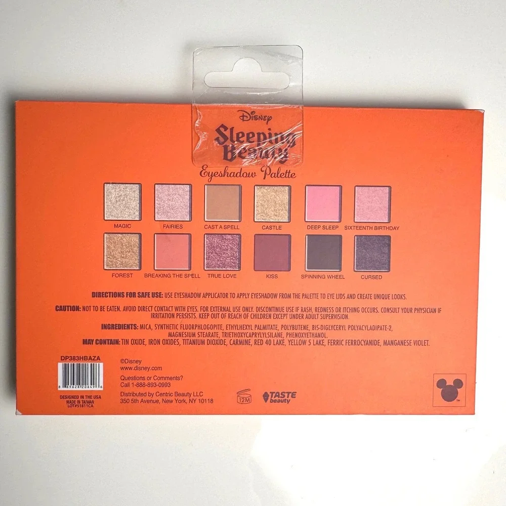 New Disney Sleeping Beauty Aurora Shimmer Eyeshadow Palette Mirror 12 Shades